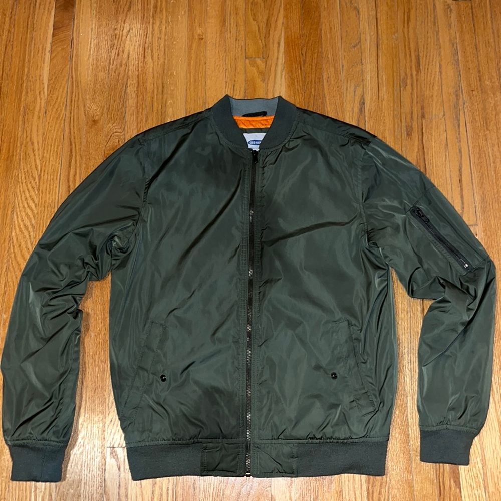 Old Navy Small Olive Green Bomber Jacket (USED)